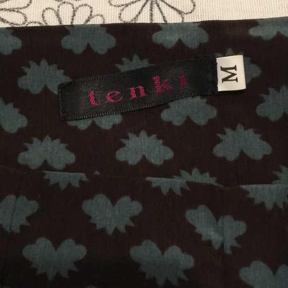 Tenki Brown and Blue Hearts Casual sleeveless Dress M - Picture 8 of 8